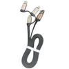 3-in-1 Cable, Micro USB with MFI Certified Lightning & USB-C Adaptors, for Apple/Samsung