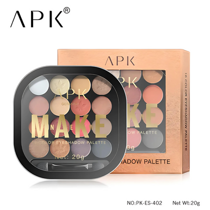 APK 16 Color Multifunction Eyeshadow Blush Highlighter Palette