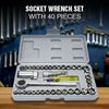 40pcs Aiwa Socket Wrench & Screwdriver Set