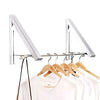 Wall Mounted Clothes Rail, Foldable Aluminum Rod, Indoor & Outdoor