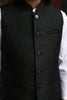 BLACK JAMAWAR KID'S WAIST COAT