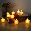 Flameless LED Tea Light Candles, Warm White & Battery Operated, Pack of 12