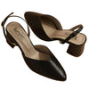 Pointed Court Shoes, Black Mid Chunky & Elegant Style, for Women