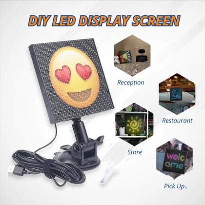 Full Color USB Bluetooth LED Display, DIY Graphics & Adjustable Visibility