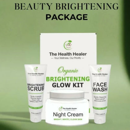 Health Healer Brightening Glow Kit, 3-in-1, Whitening & Moisturizing