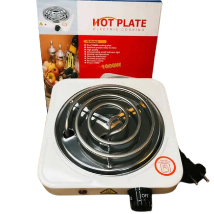 Portable Electric Stove, Non-Stick Hot Plate, 1000W, Overheat Protection