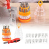 Universal Precision Screwdriver Set, 31 Magnetic Bits, Ergonomic Handle, Compact Storage