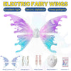 Glowing Elf Wings, Rechargeable Light-Up Fairy Costume, for Kids & Adults