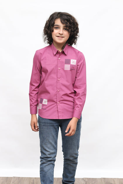 KID'S LIGHT PURPLE  CASUAL SHIRT