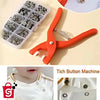 Metal Button Press Tool, Tich Button Pliers for Baby Clothes, Crafts, & More