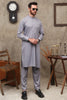 LIGHT GREY MEN'S WASH & WEAR SHALWAR KAMEEZ