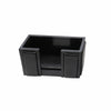 Senator Rexine Leather Office Desk Organizer 7pcs Set With Watch #20(Black)