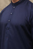 NAVY BLUE MEN'S WASH & WEAR SHALWAR KAMEEZ WITH GOLDEN BUTTONS