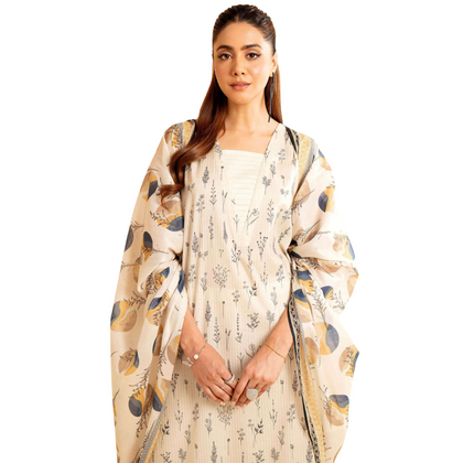 Suit, Nishat Linen, 3 Piece Quality Checked Printed Lawn, for Women