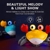 Musical Toy with Infrared Sensors, Rechargeable Crawling Crab, for Kids'