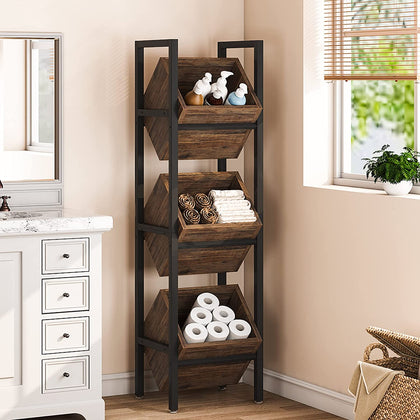 Standing basket storage tower