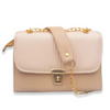 Hand Bag, Cream Stylish with Top Handle & Adjustable Long Strap