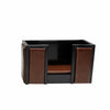 Senator Rexine Leather Office Desk Organizer 7pcs Set With Watch #20(Brown)