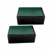 Senator Rexine Leather Office Desk Organizer 7pcs Set With Watch #20 (Green)