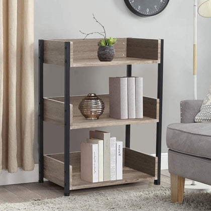 Bookcase Shelve Storage Rack, VECELO Organizer Lounge Decor