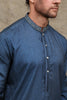 TRUE BLUE MEN'S COTTON KURTA | - maqsood.pk