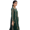 Stitched Suit, Khaddi Net with Zari Striped Organza Dupatta, for Women