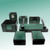 Senator Rexine Leather Office Desk Organizer 7pcs Set With Watch #20 (Green)