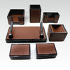 Senator Rexine Leather Desk Organizer 7pcs Set #20(Brown)