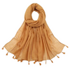 Scarf/Hijab, Turkish Lawn with Tassels Chic & Versatile Fashion Accessory