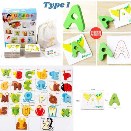 ABC Alphabet Word Game Digital British Learning Card