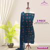 Unstitched Suit, Elegant 3-Piece Lawn Embroidered Dress, for Women