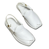 Chappal, Zalmi Smart White Handmade, Luxurious & Comfortable