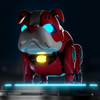 Red Bulldog Robot Toy, Musical Lights, Safe & Durable, for Kids'