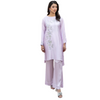 Stitched Suit, Lilac Silk with Sequin Embroidery, for Women