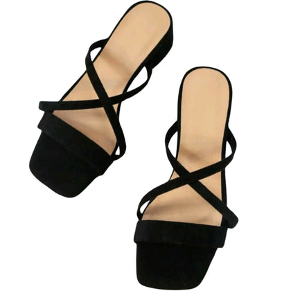 Cross Suede Slippers