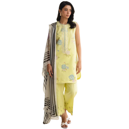 Suit, 3Piece Luxury Lawn with Diamond Print Dupatta, for Women