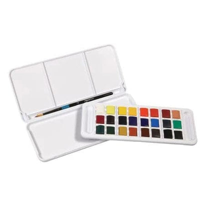 Daler Rowney Aquafine Watercolor Paint 24 Half Pan Set