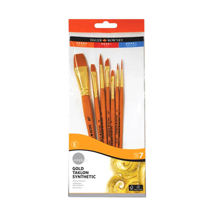 Daler Rowney Simply Gold Taklon Synthetic Hair Brush