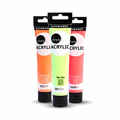 Daler Rowney Simply Neon Acrylic Paints 75ml