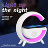 Table Lamp, G Shaped RGB Light with Wireless Charger