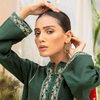 Suit, Dark Green Raw Silk, Sophistication & Grace, for Women