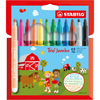 STABILO Trio Jumbo Fibre-Tip Pen Pack of 12