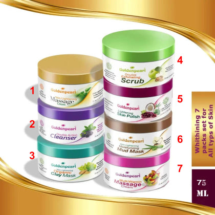 Facial Kit, Golden Pearl & Radiant Skin Lightening - Pack of 7