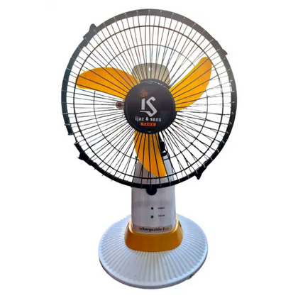 AC/DC Table Fan, Rechargeable with High-Speed 12-Inch Blade