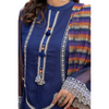 Stitched Suit, Embroidered Khaddi Net with Zari Striped Organza Dupatta, for Women