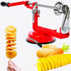 Spiral Potato Slicer, Stainless Steel, Easy to Use, Red Color