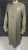 GREENISH GREY MEN'S WASH & WEAR KURTA