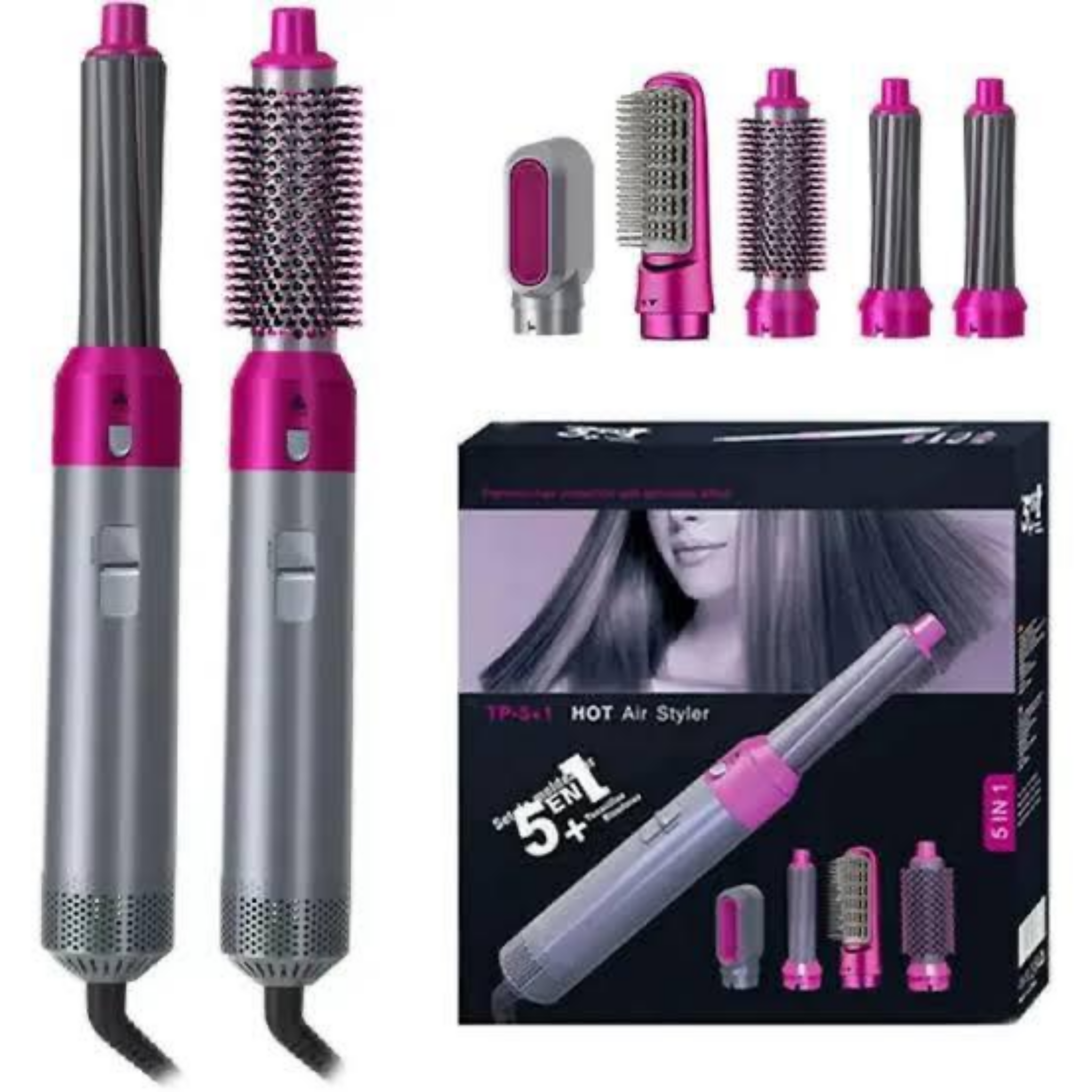 Hot Air Brush 5 in 1 Styling Tool for Salon Worthy Hair Action WebStore