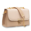 Hand Bag, Cream Stylish with Top Handle & Adjustable Long Strap