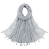 Scarf/Hijab, Turkish Lawn with Tassels Chic & Versatile Fashion Accessory